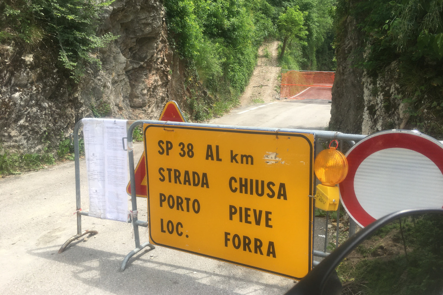 Absperrung Brasasschlucht